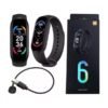 M6 Smart Bracelet Intelligens fitnesz karkötő, vízálló - Image 4