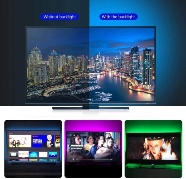 Tv strip light bluetooth - USB LED szalag TV-hez háttérvilágítás