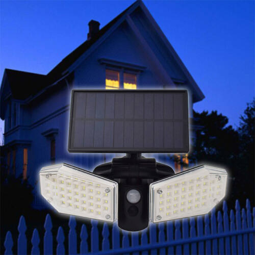 Napelemes kétfejű led fali lámpa fény és mozgásérzékelővel – SH-078