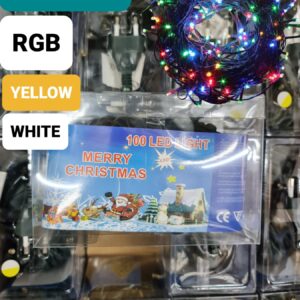 Karácsonyi 100 ledes fényfüzér RGB, sárga, fehér színekben