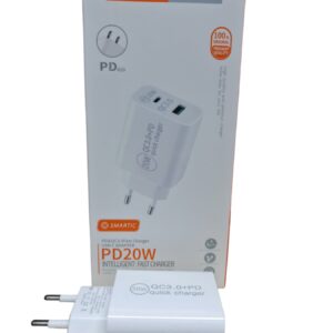 Originl P06 telefon töltő, USB-C, Power Delivery (PD) QC3.0, 20W, hálózati gyorstöltő, fehér színű