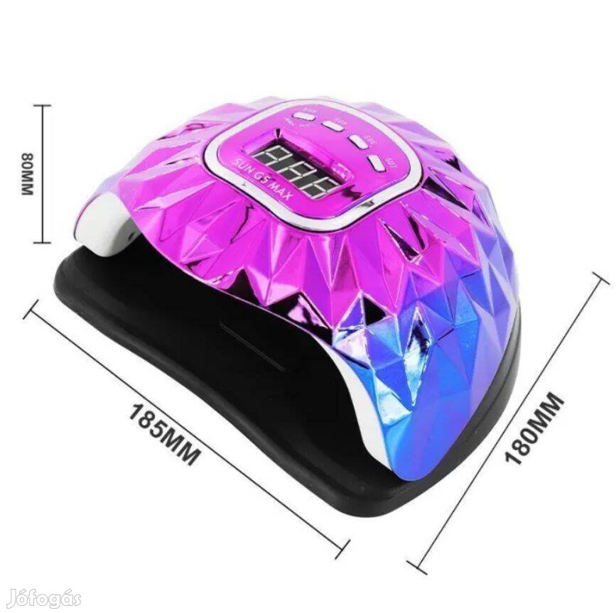 Műkörmös LED Lámpa, kijelzővel Sun G5 Max