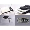 E table Állítható Dőlésszögű Összecsukható Laptop Asztal, laptop hűtővel,2 DB USB, pohártartó - Image 5