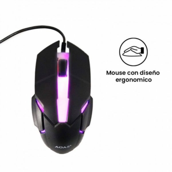 AOAS M-350 Gamer billentyűzet és egér, RGB világítással