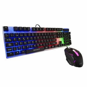 AOAS M-350 Gamer billentyűzet és egér, RGB világítással