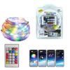 10 méteres RGB LED szalag távirányítóval/bluetooth csatlakozással, öntapadós, vágható