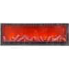 Dekoratív LED kandalló lángeffektussal, elemes / USB tápegység, 60x10x20 cm
