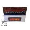 Dekoratív LED kandalló lángeffektussal, elemes / USB tápegység, 60x10x20 cm - Image 4