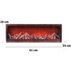 Dekoratív LED kandalló lángeffektussal, elemes / USB tápegység, 60x10x20 cm - Image 3