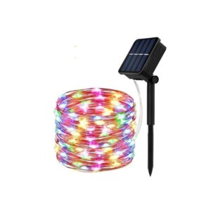 10 méteres 100 LED-es naelemes fényfüzér 50W, Színes