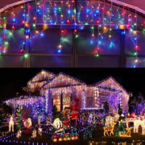 500 LED-es, 25 méteres, karácsonyi jégcsap izzósor IP44,