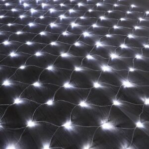 Karácsonyi konnektoros LED fényháló 1.2m x 1.6m, Hidegfehér