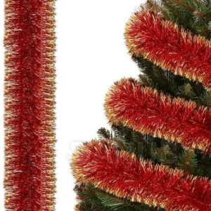 Karácsoniy girland boa piros színben 2 méter