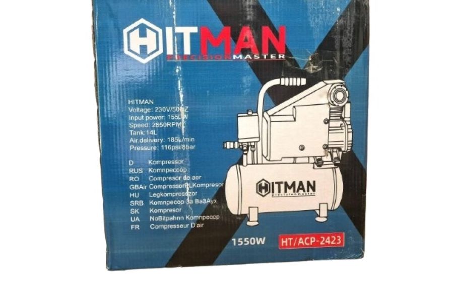 Hitmann 14 literes kompresszor, 1550 W 8/bar 185L/min HT/ACP2423