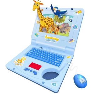 Gyerek interaktív laptop , mozgó képernyővel és hanghatásokkal , kék