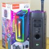 Kolav hordozható akkumulátoros bluetooth hanszoró , usb , fm rádió, mikrofon , rgb fényekkel és távirányítóval, D2806