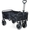 Caro Kézi összecsukható strand és szállítókocsi, 90L , max 175kg , 73×49×87 cm , fekete