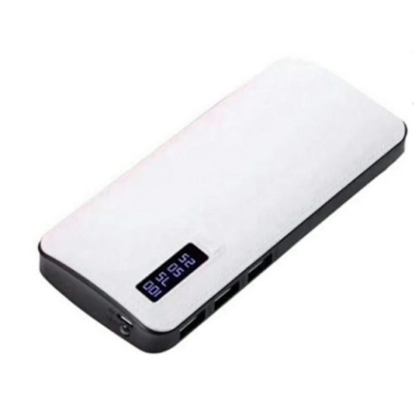 Power bank, külső akkumulátor 3 USB+ type-c, 30000 mah, Fehér