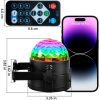 Konnektoros disco lámpa, USB-s diszkófény távirányítóval, hangvezérléssel és többféle fényjátékkal