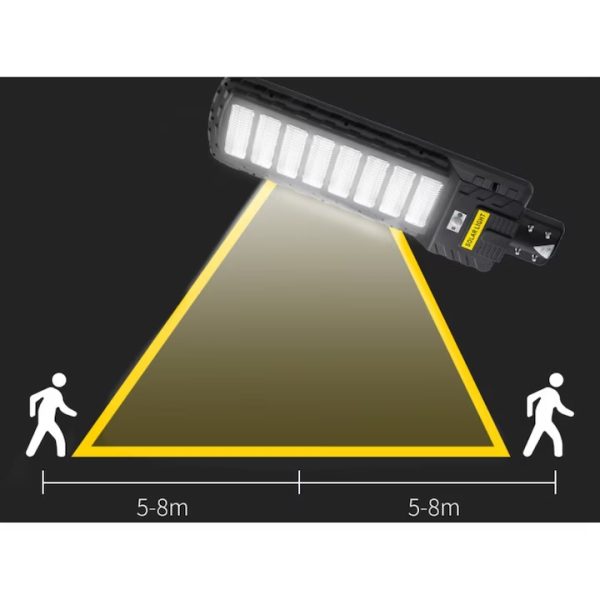 Tho lux AZS-T600W IP65 6500K-7000K mozgásérzékelős napelemes utcai, fali lámpa távirányítóval