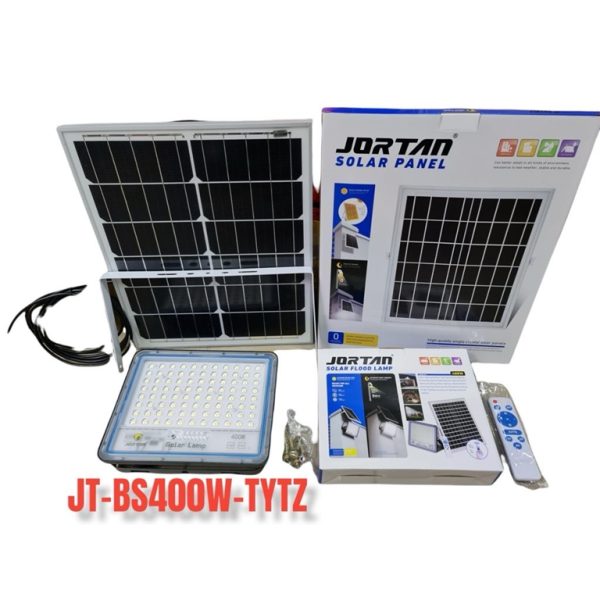 Jortan JT-BS400W-TYTZ mozgásérzékelős napelemes LED reflektor falra rögzíthető távirányítóval