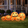 Felfújható halloweeni tökök, 7 db egybe , 230 cm , led világításal