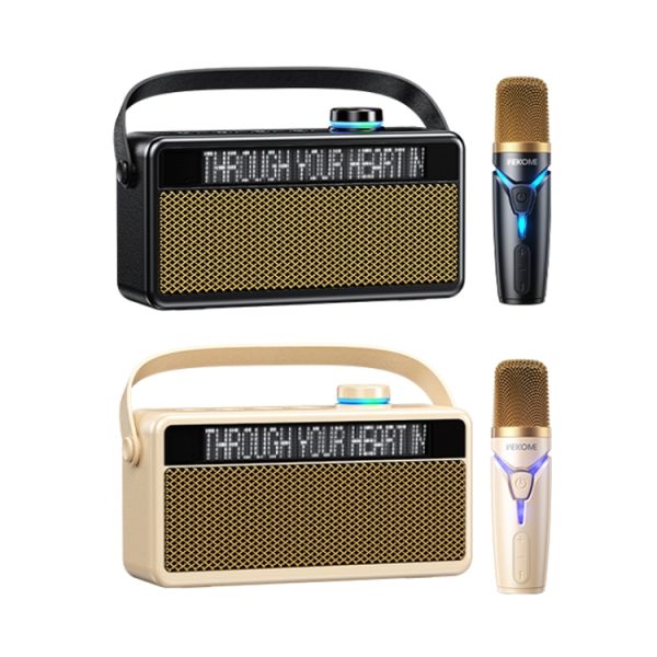 BT-K25 Bluetooth Karaoke hangszóró, LCD kijelző, vezeték nélküli mikrofon