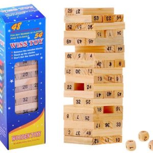 Jenga társasjáték ,dobókockákkal