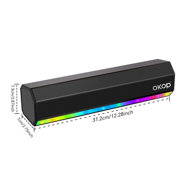 OKOP KP-557 Bluetooth hangszóró, 10W, USB, TF, FM, TWS, BT, AUX és RGB