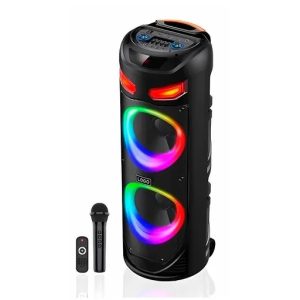 Sing-e ZQS8237 Hordozható hangszóró, 8 hüvelyk*2, 40W, USB/TF/FM/BT