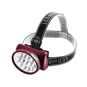 YAJIA YJ-1898 Szuper fényes LED fejlámpa, 13 LED diódával, bordó