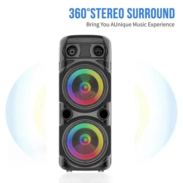 ZQS8210S Super Bass 8" bluetooth hangszóró karaoke mikrofonnal, 30W