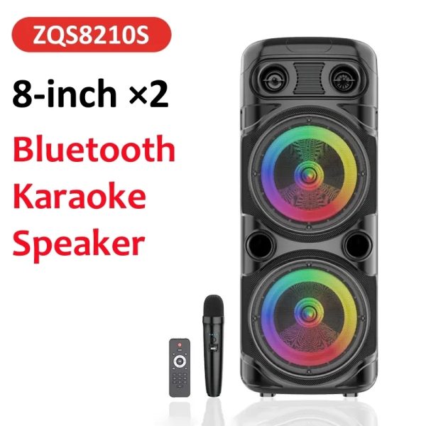 ZQS8210S Super Bass 8" bluetooth hangszóró karaoke mikrofonnal, 30W