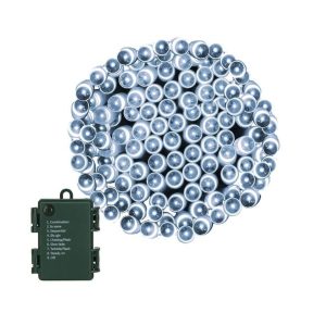 Karácsonyi elmes fényfüzér , 10 méteres, 100 LED, 8 programmal, Hideg fehér