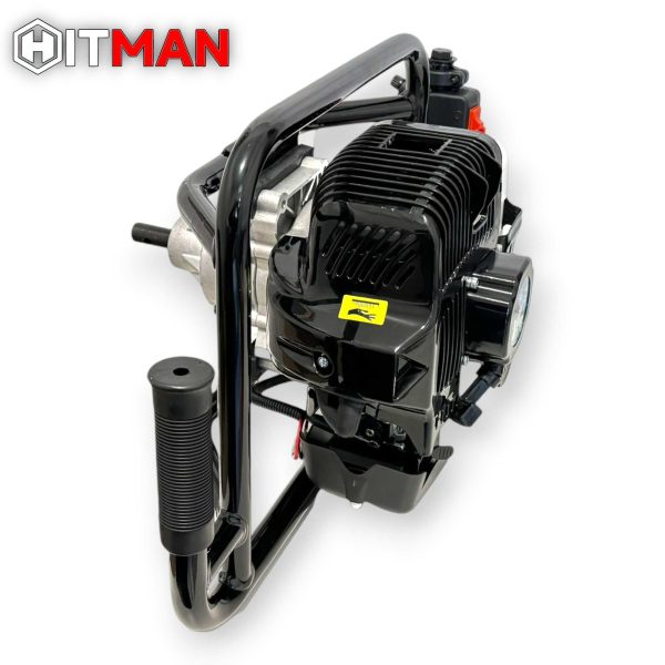 Hitman HT-ED76MAX 6.5HP 73cc Benzinmotoros Talajfúró 3 Fúrófejjel (100mm, 150mm, 200mm)