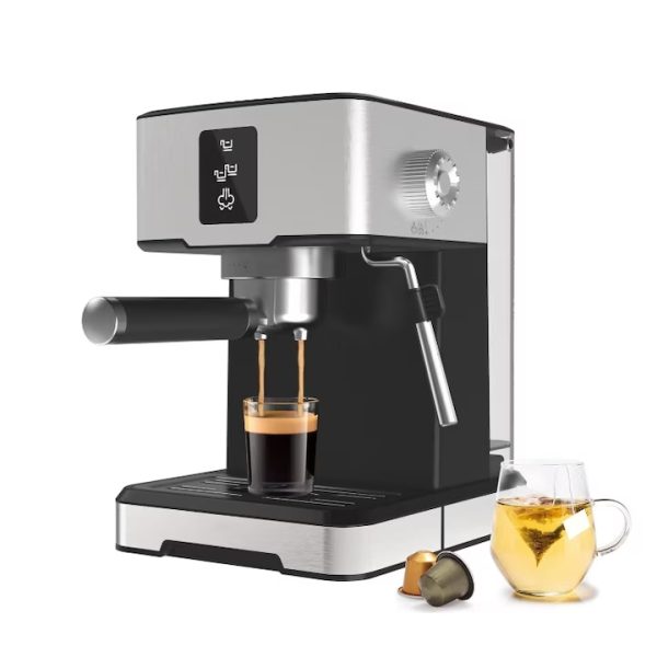 Kaif Style Explora Series ,Manuális kávéfőző 3 az 1-ben, Nespresso kapszula ,őrölt, kávékávépárna, 20 bar, 1400 W, azonnali előmelegítés 20 másodpercig, programozható, tejhab, forró víz,TC51A