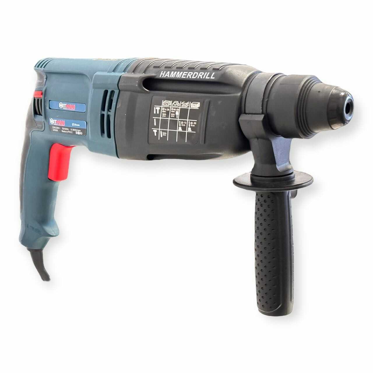 Hitman BBS-2387R Szerszámkészlet: fúrógép 1600W, fúrókalapács 3450W, sarokcsiszoló 1450W