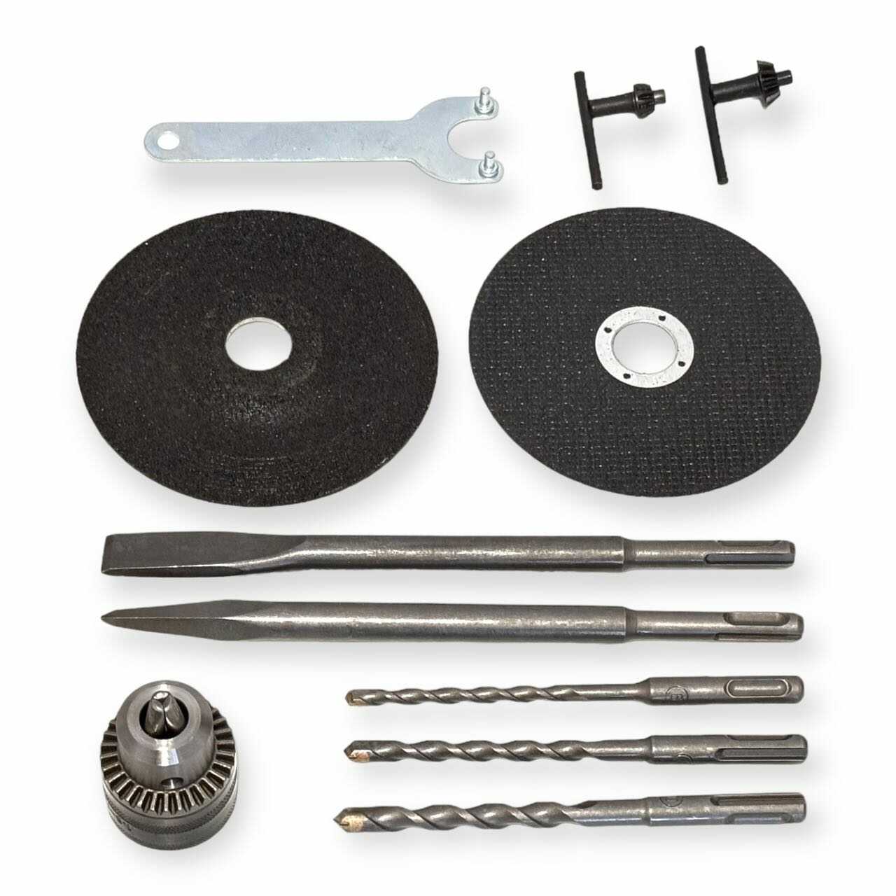 Hitman BBS-2387R Szerszámkészlet: fúrógép 1600W, fúrókalapács 3450W, sarokcsiszoló 1450W