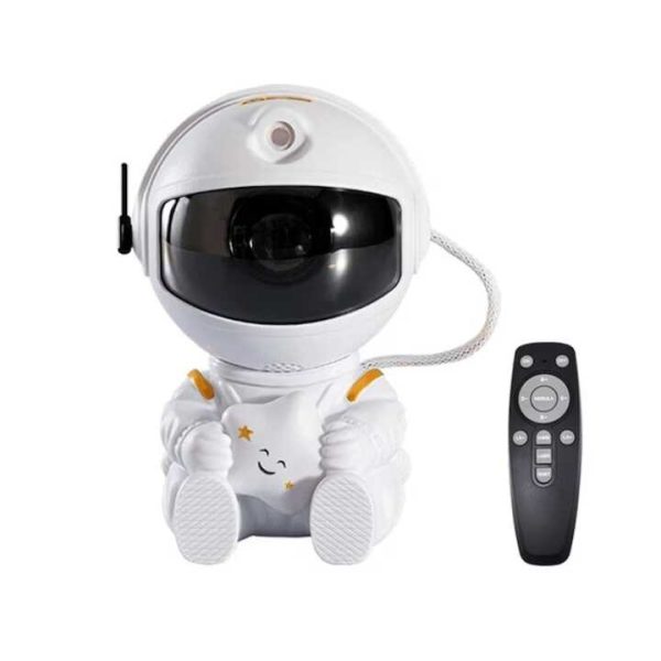 Űrhajós Csillagfény Projektor, Távirányítóval Projector Galaxy Astronaut LED lámpák, 360 fokban állítható mágneses fej, otthonra és autóra, éjszakai fény 8 csillag hatásokkal.