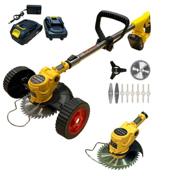 Kraftech GT-1534iPro 16 részes Kerekes fűkasza, Szegélynyíró 2db akkumulátorral