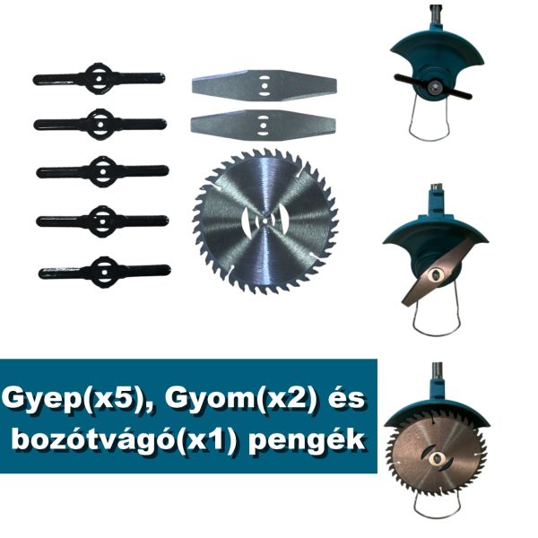 Tho Lux M-9008 13 részes Fűkasza, Szegélynyíró 2db 36V akkumulátorral