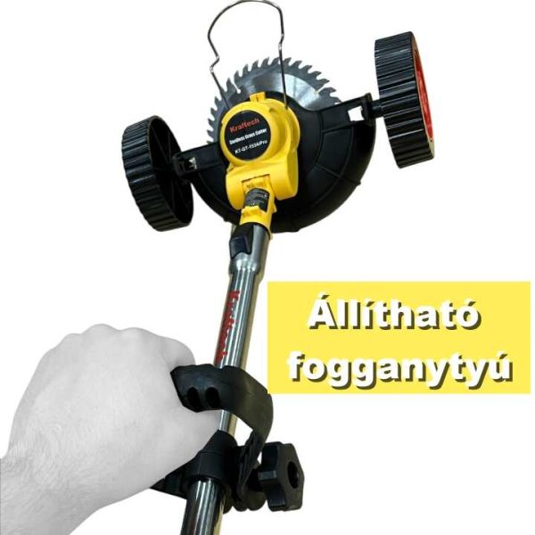 Kraftech GT-1534iPro 16 részes Kerekes fűkasza, Szegélynyíró 2db akkumulátorral