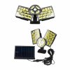 Napelemes, mozgásérzékelős kültéri COB LED reflektor, állítható panelekkel és távirányítóval