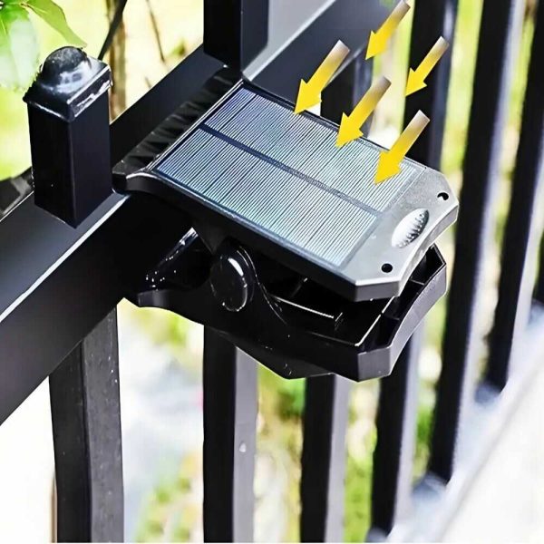 YX-667C Csíptethető mozgásérzékelős lámpa napelemes és USB Type-C töltéssel IP65