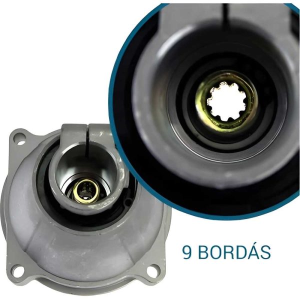 Univerzális Kuplungharang Fűkaszához – Ø26 mm rúdhoz, 9 bordás