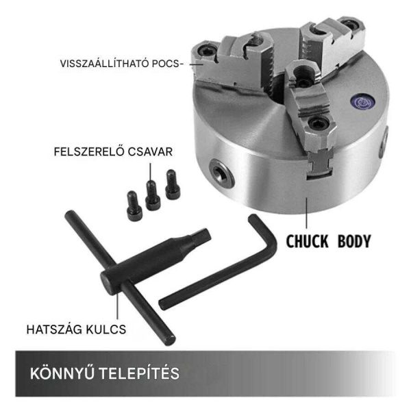 HA-6369 K11-250 Esztergatokmány, 3 pofás: Önközpontosító, 250mm