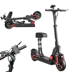 Bogist C1 Pro Összecsukható Elektromos Roller 500W Motorral, 15Ah Akkumulátorral és 35-45km hatótávval, kivehető ülés, 10" gumi, 3 sebesség