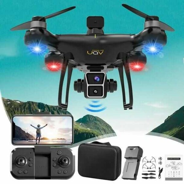 KOS-13006 Ultra HD 2 kamerás összecsukható mini Drón akadálykerüléssel és GPS visszatérítéssel
