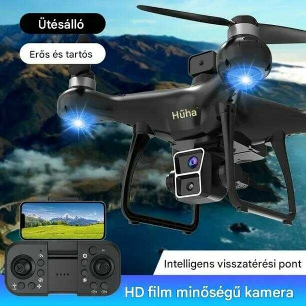 KOS-13006 Ultra HD 2 kamerás összecsukható mini Drón akadálykerüléssel és GPS visszatérítéssel