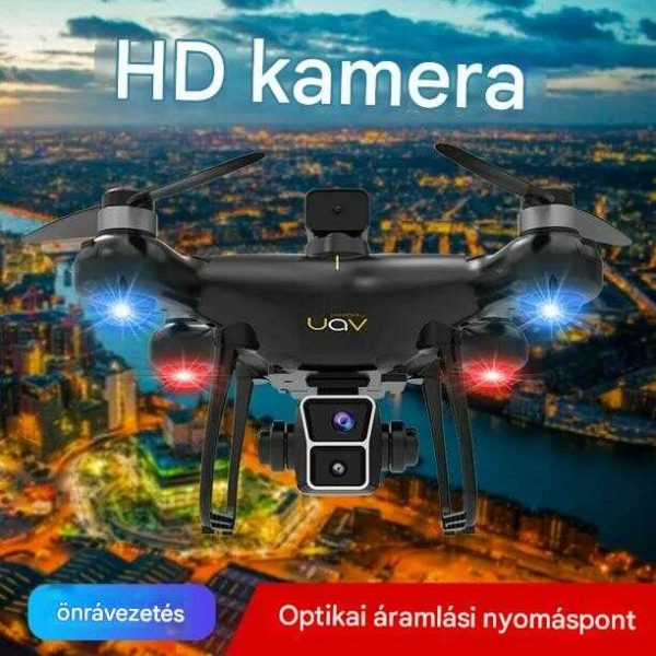 KOS-13006 Ultra HD 2 kamerás összecsukható mini Drón akadálykerüléssel és GPS visszatérítéssel